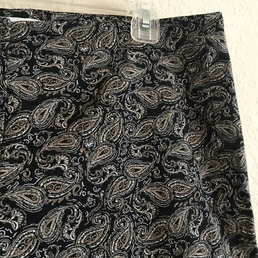 J. Jill Black Paisley Ankle Crop Pants - Picture 4 of 6